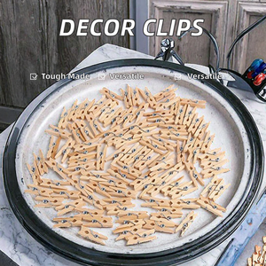 คลิปหนีบผ้าไม้ตกแต่ง ดีไซน์สวยงาม ขนาดเล็ก ใช้ได้ทั้งในห้องนั่งเล่นและตู้เสื้อผ้า  ลดราคาพิเศษ - Product Image 2