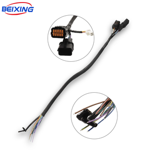 Accessoires de <span class=keywords><strong>moto</strong></span> BeiXing, <span class=keywords><strong>faisceau</strong></span> de câblage simple gauche à 5 fonctions E00273 PVC IP66, phare, projecteur, <span class=keywords><strong>clignotant</strong></span>, interrupteur de klaxon - Product Image 1