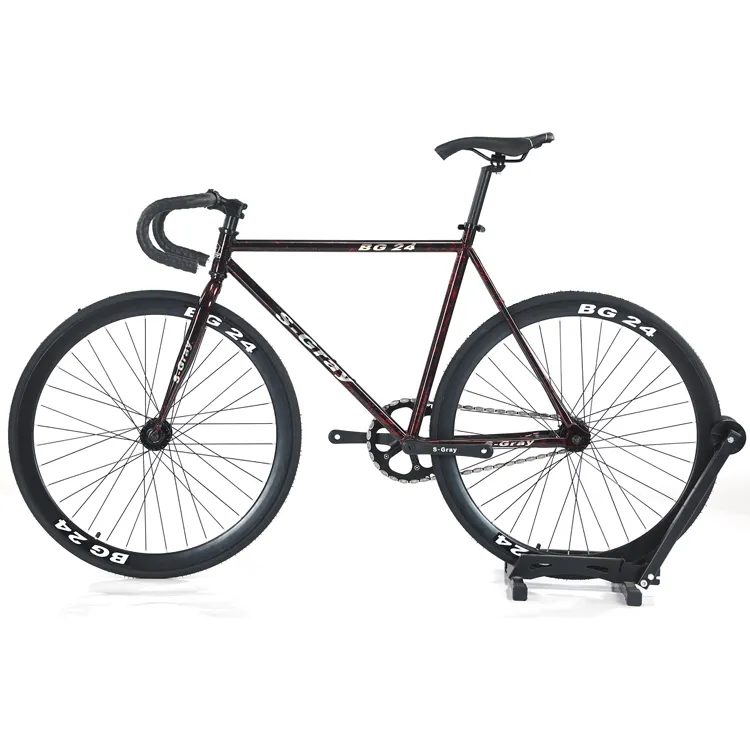 700C OEM ODM יצרן CE Hi-Ten מסגרת פלדה מותאמת אישית גברים מבוגרים צבע מסלול אופניים מהירות קבועה אופניים