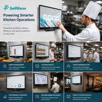 KDS Pantalla Táctil Windows de 15.6 Pulgadas, Wi-Fi 6, Bluetooth 5.0, NFC, Eficiente Gestión de Cocina y Comedor, ODM OEM