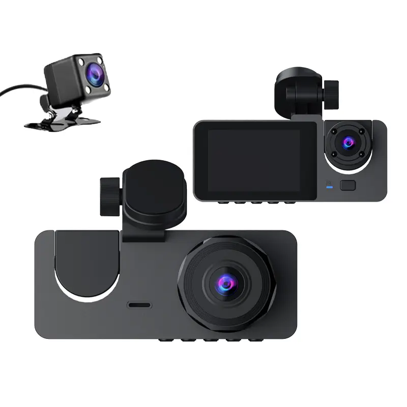 Car DVR Video Recorder Full HD 1080P Car Camera Dash Cam Front and Rear Cabin Camera for Taxi Driver