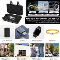 Spy Spot Magnetic Mount Weatherproof Case pour GPS Magnetic Key Holder Under Car Trackers Stash Lock Box for Items Key Holder
