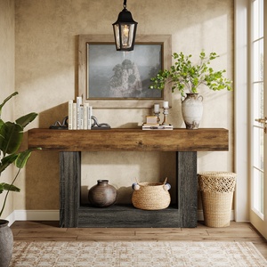 Tribesigns 63" <strong>Console</strong> <strong>Table</strong> Farmhouse 2-Tier Entryway <strong>Table</strong> with Base Behind Couch <strong>Table</strong> <strong>for</strong> Living Room Hallway Foyer - Product Image 5