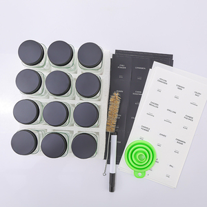 Pot de rangement carré miniature personnalisé pour cuisine, 120 <span class=keywords><strong>ml</strong></span>, récipient à épices, pot à poivre et piment en verre avec couvercle doseur - Product Image 6