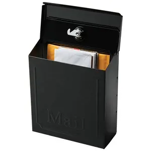מתכת שחור מכתב קופסא/תיבת דואר/הודעה תיבה