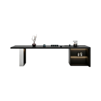 Table de bureau en bois massif de style moderne et populaire, combinaison modulaire de rangement, design simple et luxueux, table à thé chinoise
