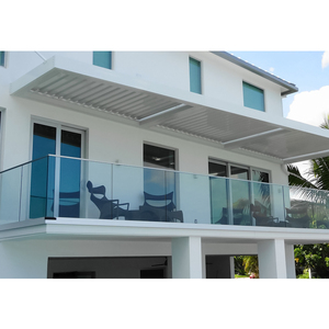 Balustrade en verre en forme de <span class=keywords><strong>U</strong></span> minimaliste pour balcon, garde-corps pour maisons, panneau en verre trempé transparent avec revêtement de protection UV - Product Image 6