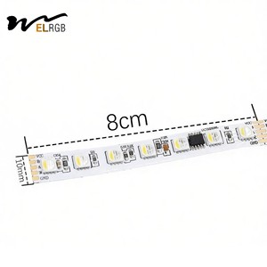 Bande lumineuse DMX512 RGBW à changement de couleur 24V, adressable automatiquement, programmable, 512 canaux, effet cascade, 60 LED/m, certifiée CE - Product Image 6