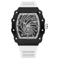 Nouvelle montre à quartz décontractée et sportive pour hommes, forme tonneau, bracelet en silicone, affichage à aiguilles, vente en gros, OEM/ODM