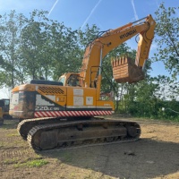 Excavatrice sur chenilles Hyundai 220LC-9S d'occasion, 22 tonnes, d'origine coréenne, capacité de la benne de 1,05 m, garantie d'un an, moteur puissant, forte puissance de creusement