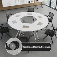 Ensemble bureau et chaise pliables en bois, design unique, minimaliste et durable, pour salle de classe et usage étudiant
