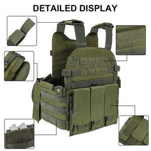 Gilet tactique 6094 porte-plaques, équipement de combat et de sécurité, avec pochette radio et porte-cartouches - Product Image 4