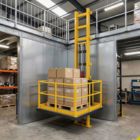Monte-charge électro-hydraulique à chaîne sur mesure de 5000 kg, 4 étages, faible bruit, pour entrepôt en mezzanine