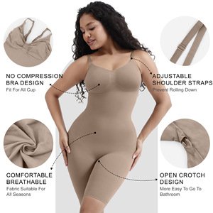 Women Adjustable Sexy U-back Faja Shapewear Butt LIft One Piece Shaper Slim High Support Tummy Control <strong>Bodysuit</strong> - Product Image 2