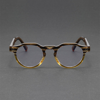 Nouveau cadre de lunettes élégant pour hommes Anti lumière bleue petit cercle irrégulier rétro Insert en métal Monturas Gafas