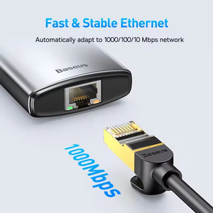<span class=keywords><strong>Baseus</strong></span> <span class=keywords><strong>Hub</strong></span> <span class=keywords><strong>USB</strong></span> C de 10 Gbps, Adaptador <span class=keywords><strong>USB</strong></span> Tipo C a HDMI, Puerto Ethernet, Estación de Acoplamiento para MacBook Air, Accesorios para Juegos - Product Image 3