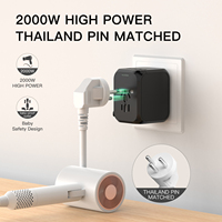 Adaptor Perjalanan Universal All in One Pengisi Daya Dinding Internasional Adaptor Colokan AC Konverter Daya Port USB Tipe C untuk AS UE Inggris Australia