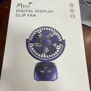 Ventilateur numérique à pince N33, mini ventilateur portable USB rechargeable, ventilateur de bureau à faible bruit, longue durée de vie de la batterie, ventilateur avec lumière LED nocturne - Product Image 5