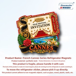 L'âme poétique d'une personne chinoise, aimants de réfrigérateur du tapis rouge du Festival de <span class=keywords><strong>Cannes</strong></span>, autocollants magnétiques 3D, souvenir de voyage - Product Image 3