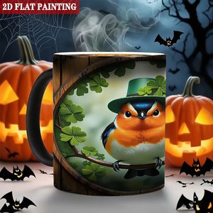 Standard Size Sublimation <b>Ceramic</b> <b>Mug</b> 11oz Frosted Black Heat Sensitive Magic Coffee Cup - Product Image 6