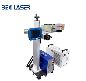 Production line uv flying laser marking machine laser printer 3w 5W for plastic metal wood