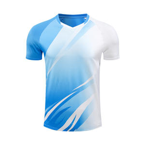 أطقم قمصان تنس الريشة الصيفية ، مجموعات قمصان تنس الريشة ، طباعة نقل بالتسامي ، بوليستر سريع الجفاف ، ملابس رياضية للكبار - Product Image 5