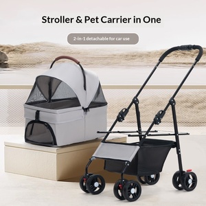 Carrito de Paseo <span class=keywords><strong>para</strong></span> Mascotas de 4 Ruedas, Manos Libres, Ligero y Plegable, <span class=keywords><strong>para</strong></span> <span class=keywords><strong>Perros</strong></span> Pequeños/Medianos, Uso en Exteriores - Product Image 4