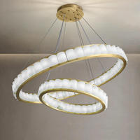 Lustre suspendu pour décoration intérieure, salon, îlot de cuisine, lampe de chevet en marbre d'albâtre blanc