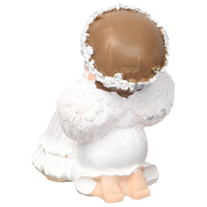 Figurine d'ange en résine blanche personnalisée pour les cadeaux <span class=keywords><strong>de</strong></span> baptême, ange priant peint à la main - Product Image 6