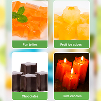 Moldes y bandejas de silicona para cubitos de hielo en forma de estrella con fácil desmolde para whisky y cócteles, opción de logotipo personalizado
