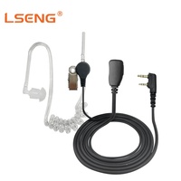 Écouteur tube acoustique LSENG pour talkie-walkie, connecteur 2 broches K, micro PTT compatible avec les radios bidirectionnelles Kenwood TK2207 TK3207