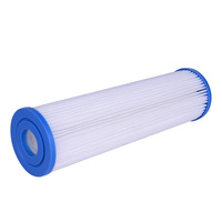 Cartouche de filtre à eau plissée en polypropylène YUNDA certifiée NSF ISO9001, 10 pouces, 20 microns, pour nettoyage facile, pour toute la maison