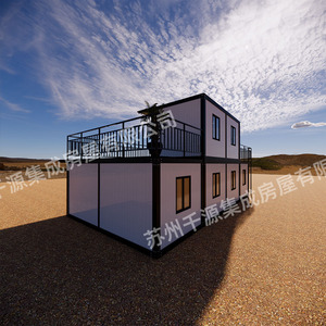 Maison conteneur moderne à panneaux sandwich, hôtel à double étage, installations de loisirs, personnalisable, installation portable - Product Image 2
