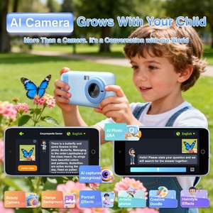 Caméra intelligente pour enfants avec reconnaissance photo WiFi, <span class=keywords><strong>chat</strong></span> vocal, écran tactile de 4 pouces, CCD, enregistreur vidéo numérique MicroSD, jouet éducatif - Product Image 2