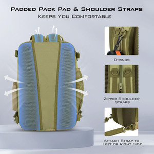 Free Sample Lightweight Outdoor Double-layer DlY Cover Backpack Tackle Water-Resistant Fishing Shoulder Reel Gear Storage <b>Bag</b> - Product Image 6