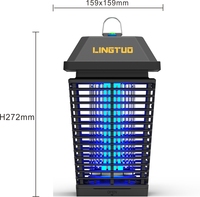 Zapper de mosquitos con sensor de luz del anochecer al amanecer, Zapper de moscas impermeable, matamosquitos eléctrico para jardín, Zapper de insectos al aire libre