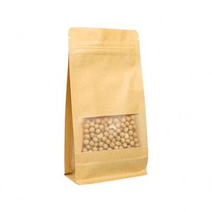 Sacs en papier kraft avec fermeture éclair personnalisés avec logo 2026 pour l'emballage, vente en gros, pack promotionnel - Product Image 1