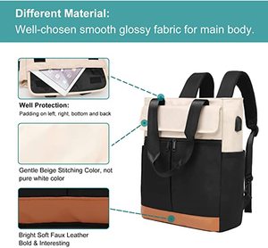 <span class=keywords><strong>Sac</strong></span> <span class=keywords><strong>à</strong></span> <span class=keywords><strong>dos</strong></span> de voyage, fourre-tout pour ordinateur portable, <span class=keywords><strong>Convertible</strong></span>, avec Port de chargement USB, pour femmes, - Product Image 4