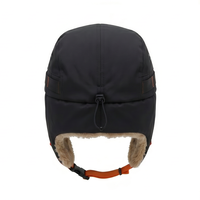 Casquette de baseball d'hiver coupe-vent avec cache-oreilles, doublure polaire, pour ski et chasse, bonnet trapper à boucle réglable, logo personnalisé pour homme, idéal pour les activités de plein air