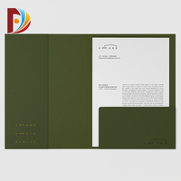 Carpeta Organizadora de Documentos de Presentación de Papel Impermeable con Dos Bolsillos y Logotipo Personalizado, con Color Personalizado para Uso Escolar y Empresarial