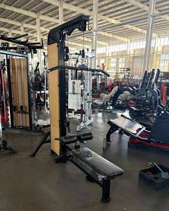 Machine de musculation robuste pour tirage vertical et rameur, avec pile de poids de 100 kg, pour entraînement de la colonne vertébrale en salle de sport - Product Image 6
