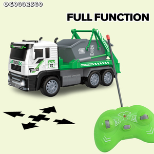 Iluminado 4 canales ciudad saneamiento limpieza plástico modelo coche Kit 1:24 camión <span class=keywords><strong>de</strong></span> <span class=keywords><strong>basura</strong></span> juguetes para niños con <span class=keywords><strong>Control</strong></span> <span class=keywords><strong>remoto</strong></span> - Product Image 3