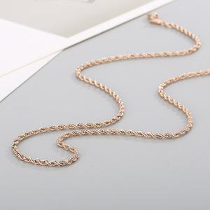 Catena a Corda Intrecciata in Oro Massiccio 10K per Uomo, 5mm 5.5mm, Collana in Oro <span class=keywords><strong>14K</strong></span>, Corda Senza Filo in Acciaio - Product Image 4