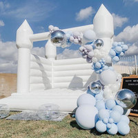 Pvc matériel fête blanc commercial location gonflable videur mariage haute qualité 6ft rebond maison bambin adultes sauter maison