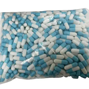 合信口服蓝色空胶囊丸牛明胶胶囊壳填充设计ISO清真犹太药品包装