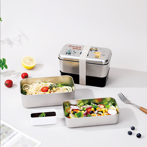 เบนโตะผู้หญิงผู้ชายกล่องข้าวแบบพรีเมี่ยมสำหรับผู้ใหญ่เบนโตะกล่องอาหารกลางวันมีช่องใส่อาหารแบบสี่เหลี่ยมผืนผ้า - Product Image 1