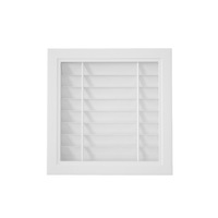 Grilles de ventilation carrées en alliage d'aluminium pour bâtiments, durables, installation facile, angle de lame 45°, usage commercial