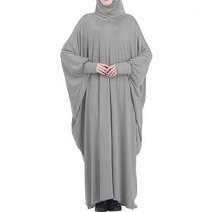 Abaya Musulmane Pudique <span class=keywords><strong>de</strong></span> Dubaï sur Mesure en Gros, Hijab Uni Respirant en Mousseline, Robes <span class=keywords><strong>de</strong></span> Prière pour Femmes - Product Image 2