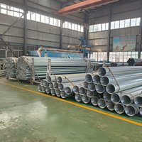 Tuyau en acier soudé galvanisé à chaud ASTM A53 SCH40, tube rond GI pour colonne de poteau d'incendie, qualité export