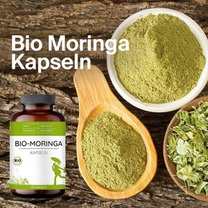 Capsules de complément alimentaire bio à base de Moringa, certifiées antioxydantes, naturelles, végétaliennes, pour tous les âges - Product Image 3